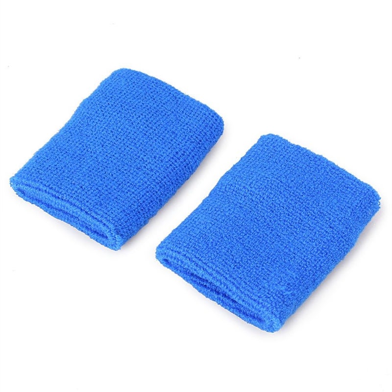 Mallofusa 10 Pack Colorful Sports Basketball Football Absorbent Wristband Sweatbands Party Outdoor Activity (Dark Blue) - Image 2